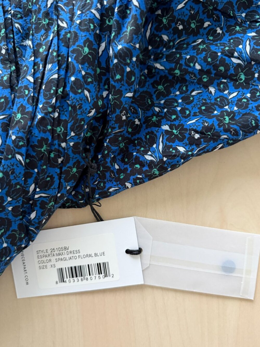 Apiece Apart - Esparta Maxi Dress, Spagliato Floral Blue - Picture 5 of 5